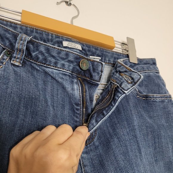 Liz Claiborne Denim Blue Jeans Stretch Straight Leg Classic Casual Womens 8 - Picture 12 of 14